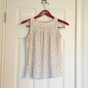 Ann Taylor LOFT Sleeveless Blouse, XSP, White Floral